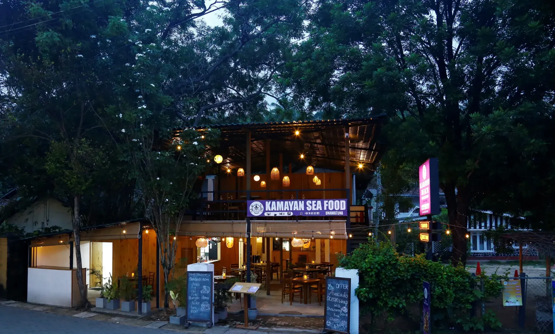 Dining area at Kamayan Beach Restaurant